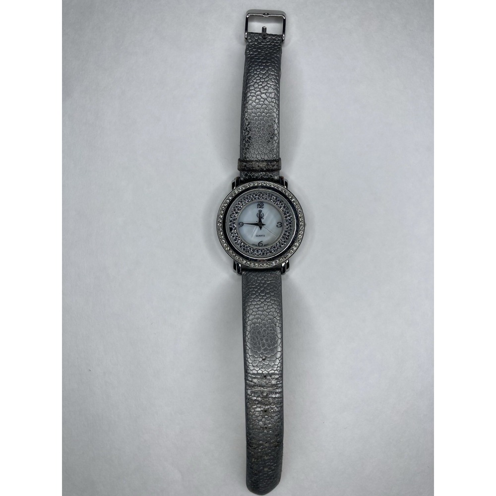 PREMIER DESIGN Silver Tone,Floating Crystals Wristwatch (TESTED Needs Battery) - Picture 2 of 5